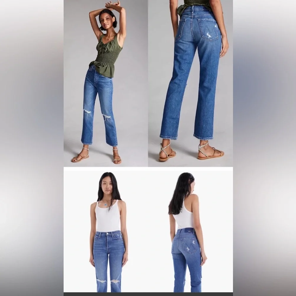 MOTHER SUPERIOR Tomcat Jeans Playing With Scissors Cropped Straight Leg 29 - Picture 11 of 16